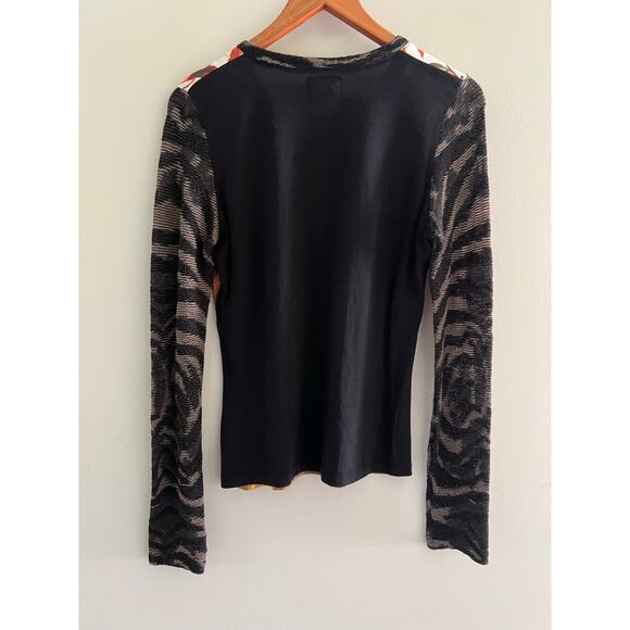 Cap Juluca A New Story Aldo Martins Knit Top Funky Artsy Abstract Size 12 JL - Picture 2 of 9